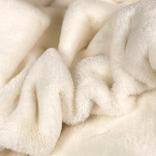 Double Plush Solid White Blanket