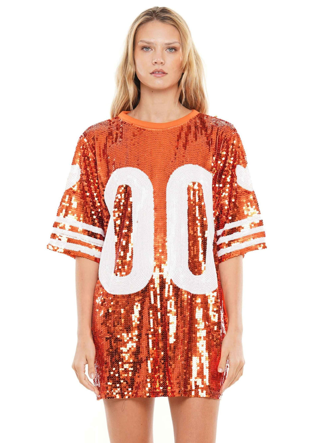 One Size Double Zero Sequin Jersey Dress