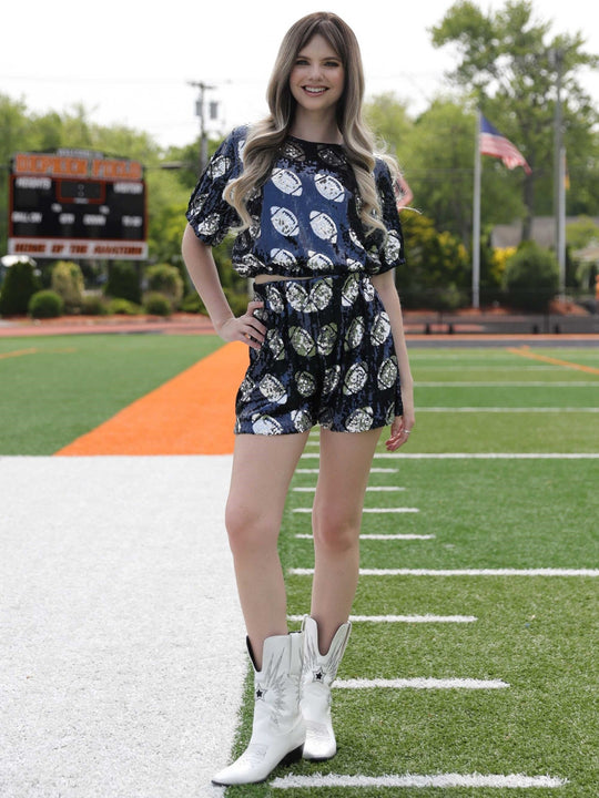 Football Sequin Shorts