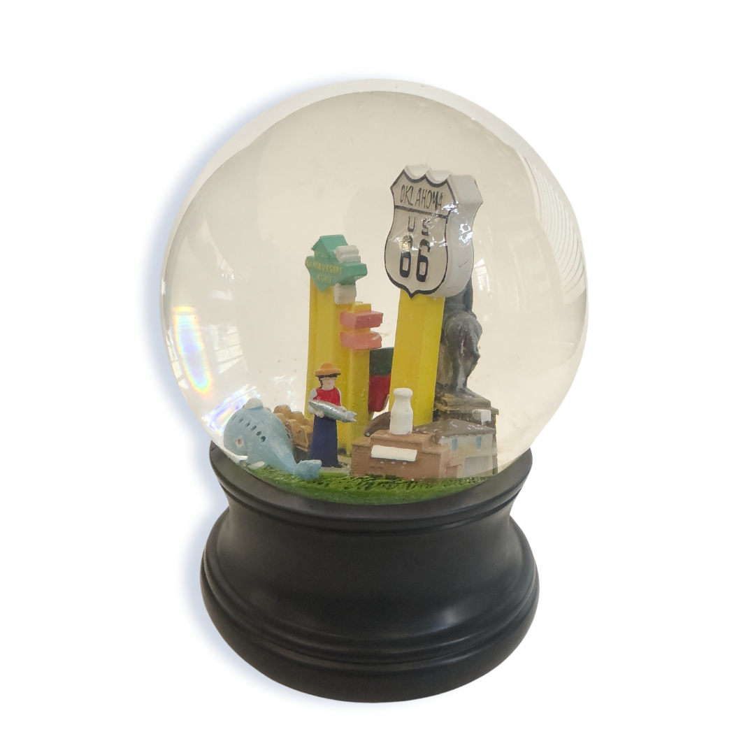 Oklahoma Route 66 Snow Globe