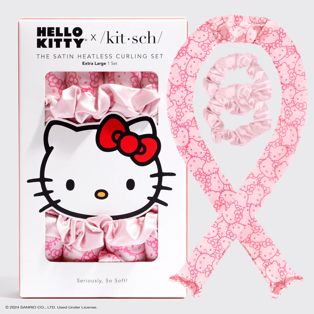 Hello Kitty Satin Heatless Curling Set