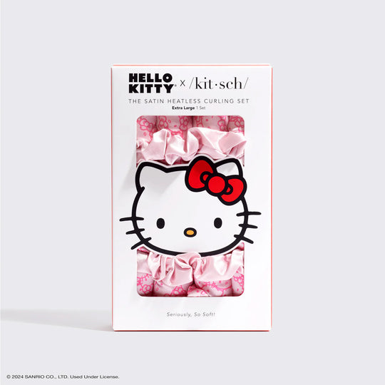 Hello Kitty Satin Heatless Curling Set