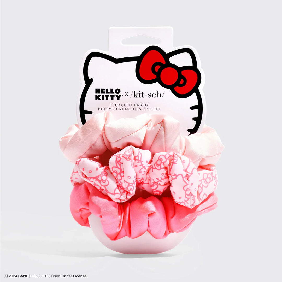 Hello Kitty Fabric Puffy Scrunchies Set