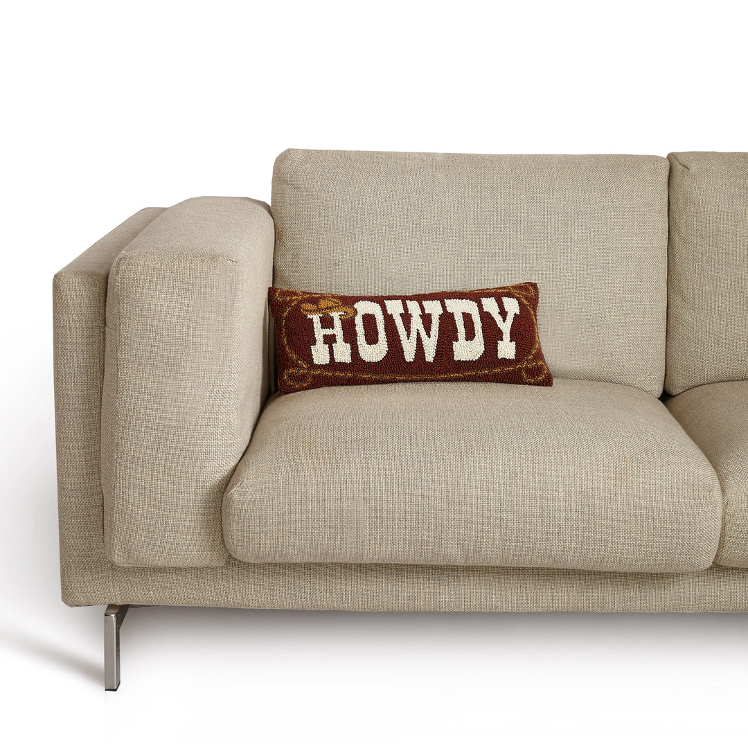 Howdy Lasso and Cowboy Hat Pillow