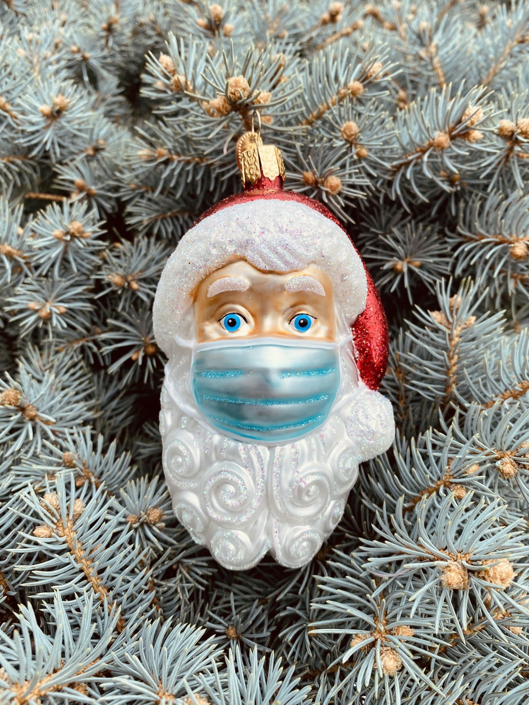 Santa Face Mask Ornament