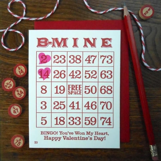 Vintage Valentine Bingo Card