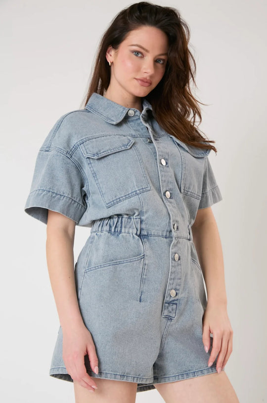 Rolling Stones Denim Romper