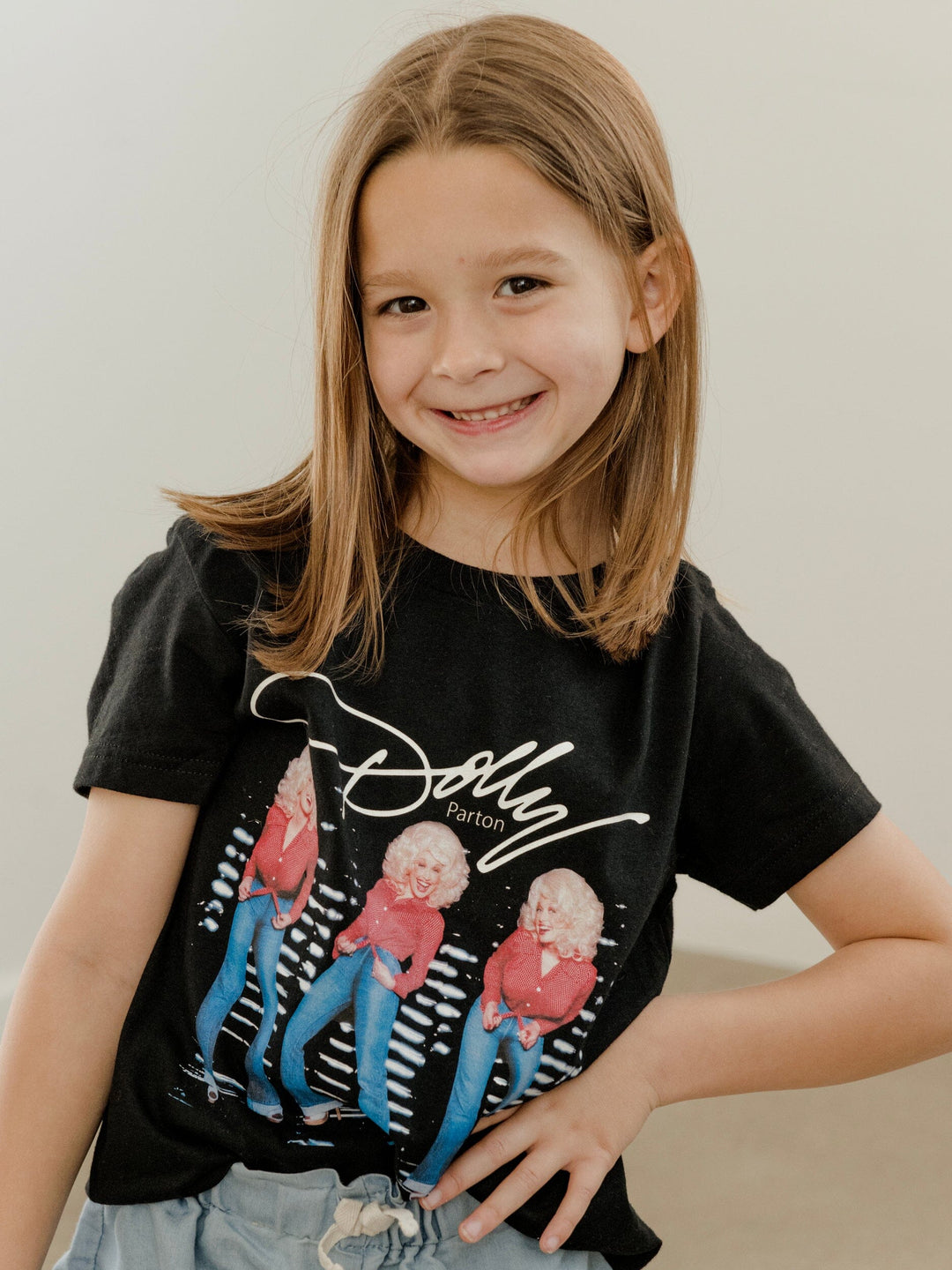 Youth Dolly Parton Triple Threat Black Tee