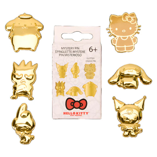 Hello Kitty 50th Anniversary Gold Mystery Box Pin