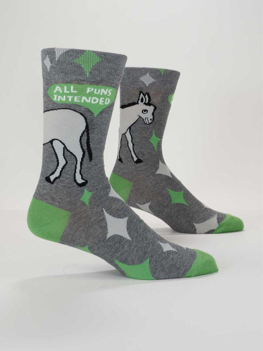 All Puns Intended Men's Socks