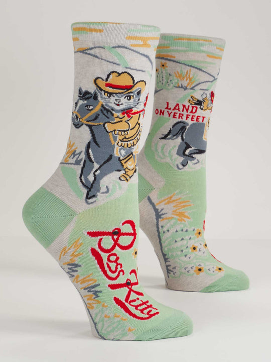 Boss Kitty Women's Crew Socks