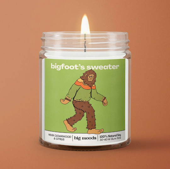 Bigfoot's Sweater Candle