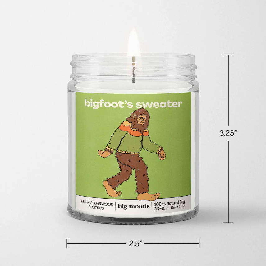 Bigfoot's Sweater Candle