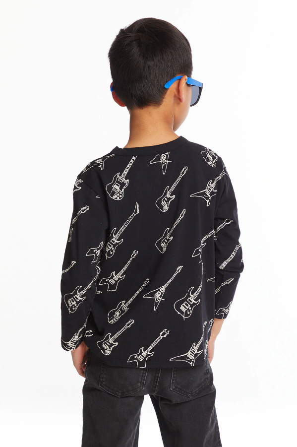 Guitar Jam Boys Long Sleeve Crew Neck Tee