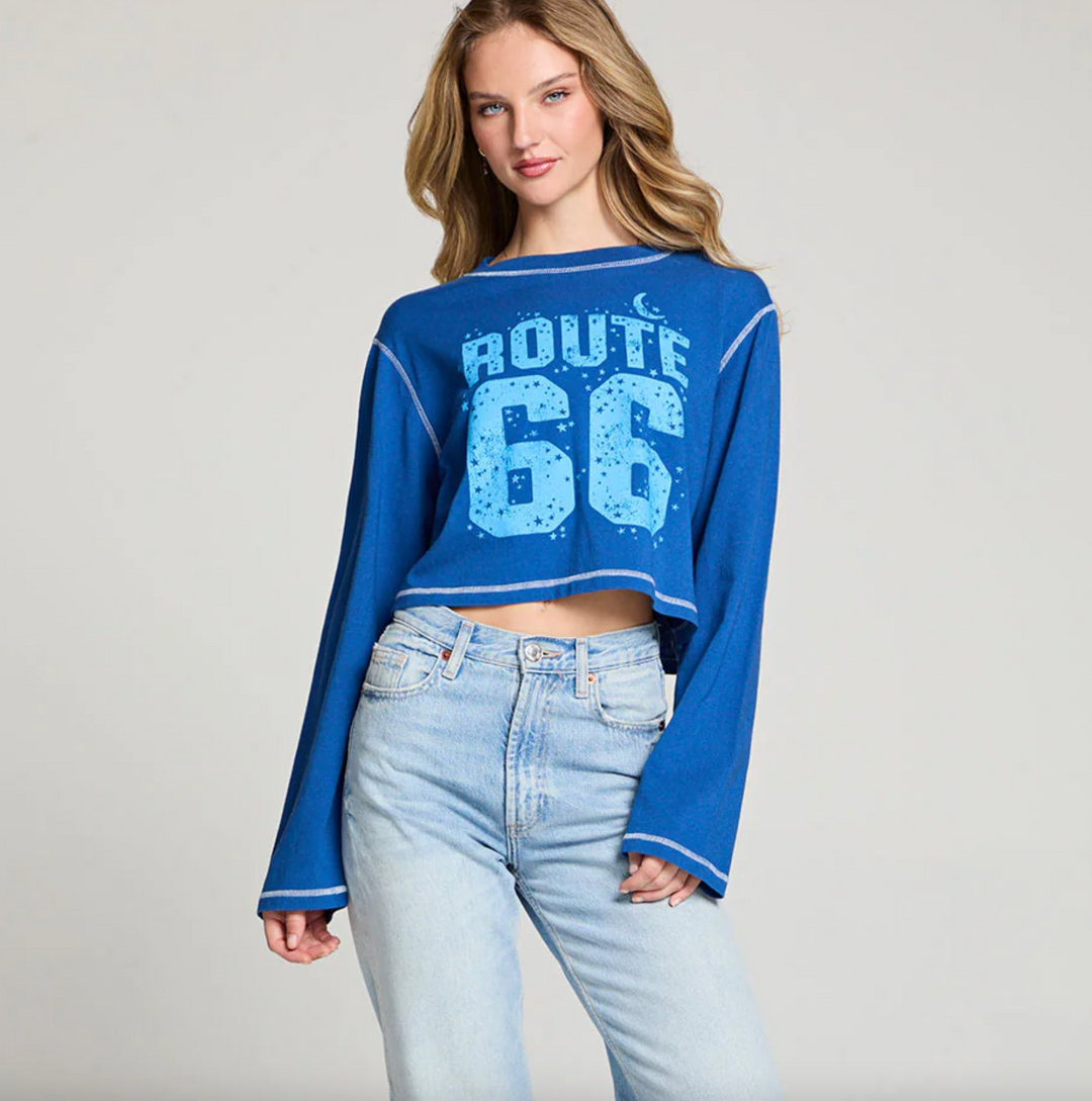 Chaser - Route 66 Starry Blue Long Sleeve Tee