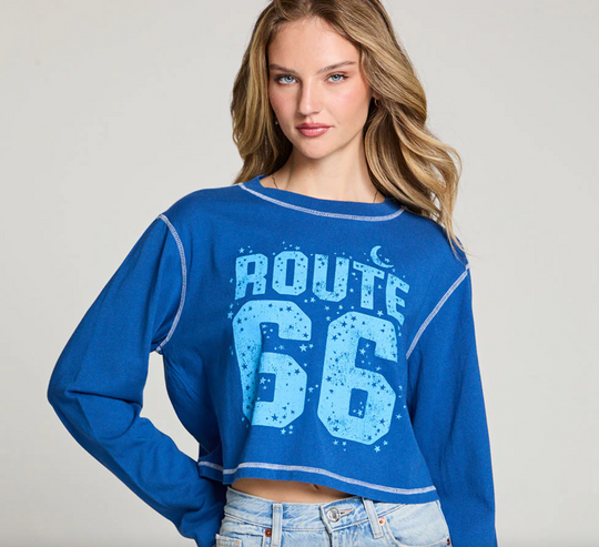 Chaser - Route 66 Starry Blue Long Sleeve Tee