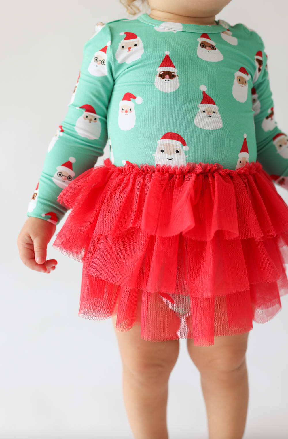 Santa Medley - Long Sleeve Tulle Skirt Bodysuit