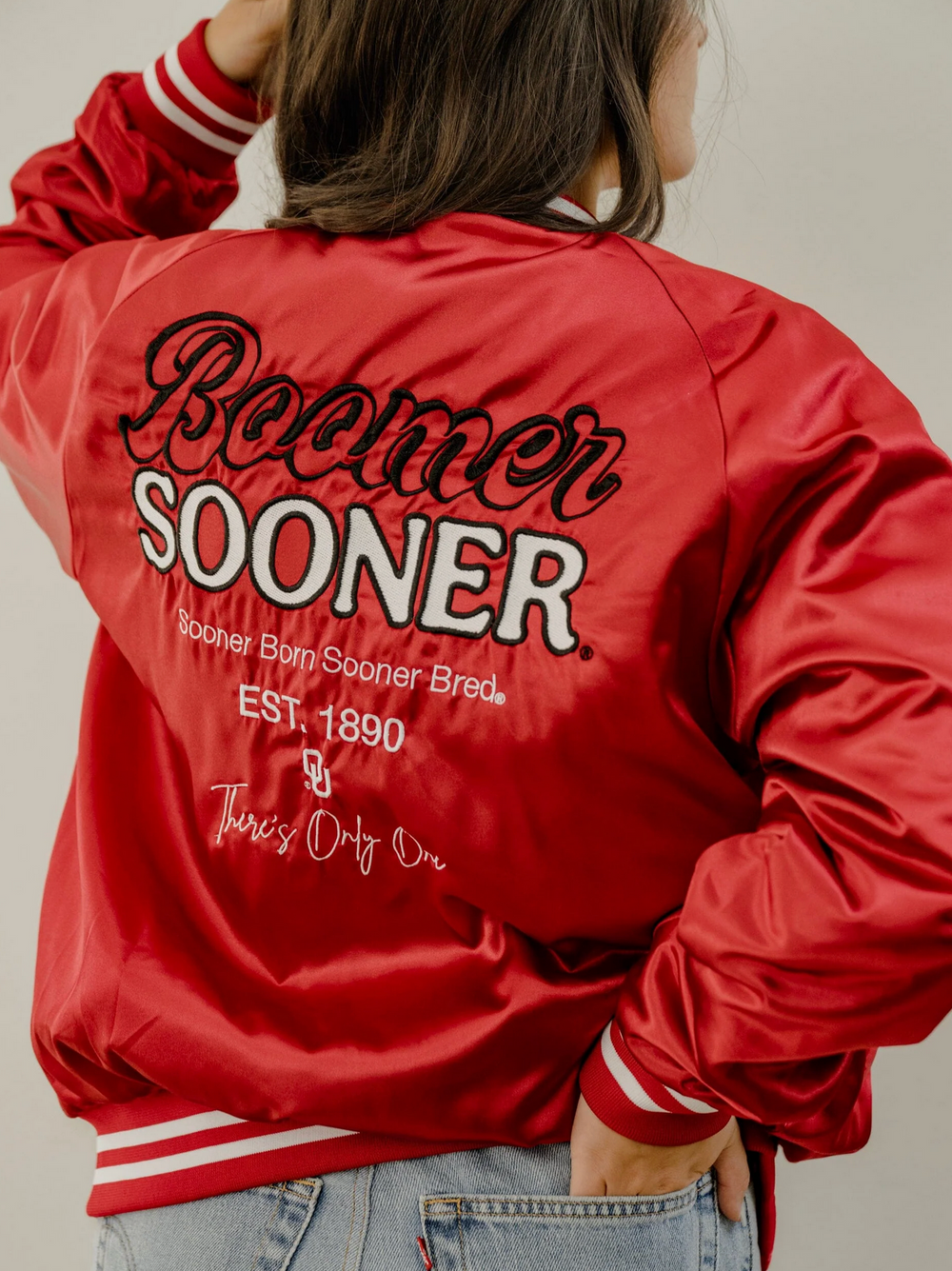 OU Sooners Embroidered Satin Jacket