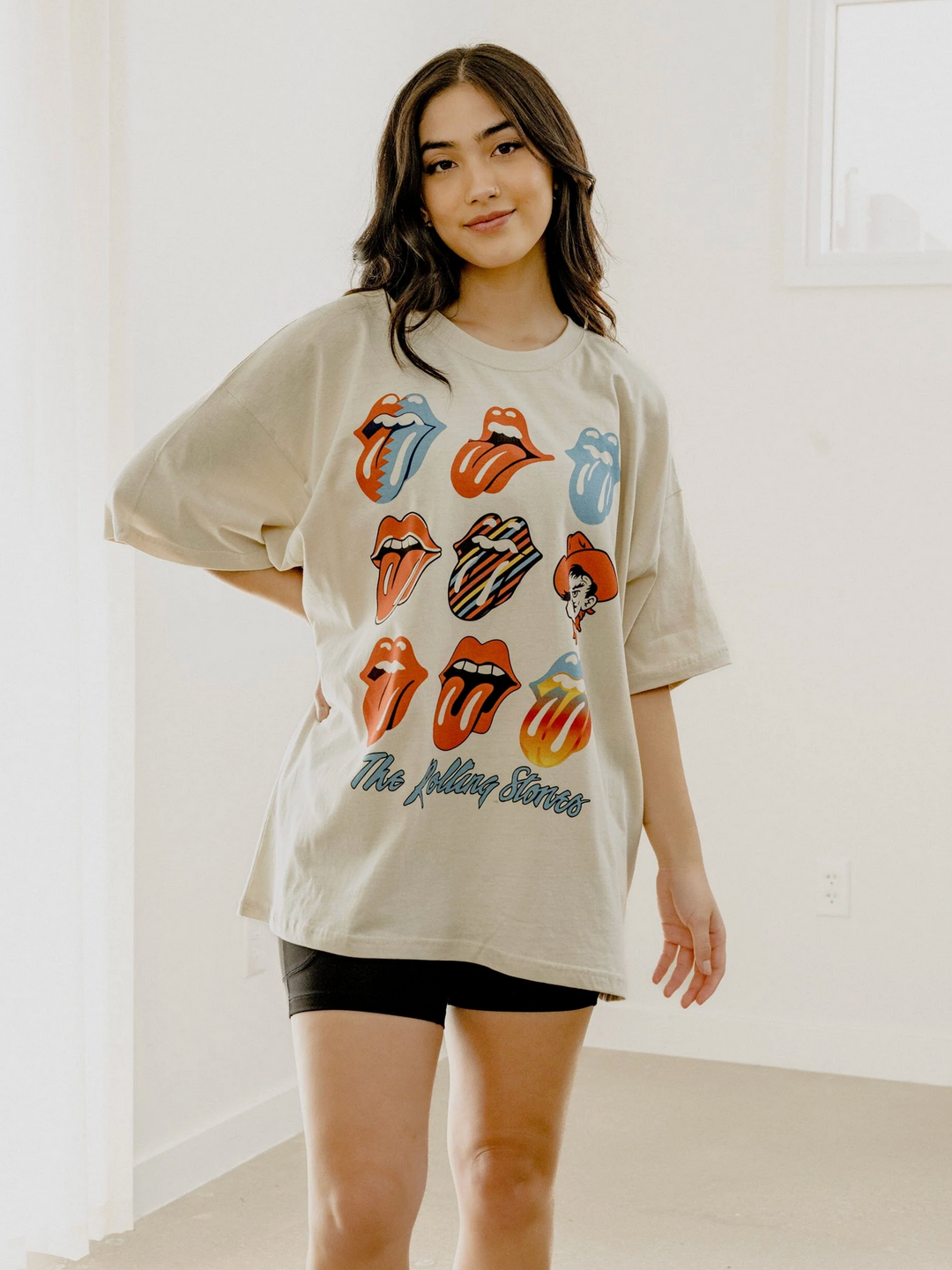 OSU Cowboys Rolling Stones Licks Over Time Off White Tshirt