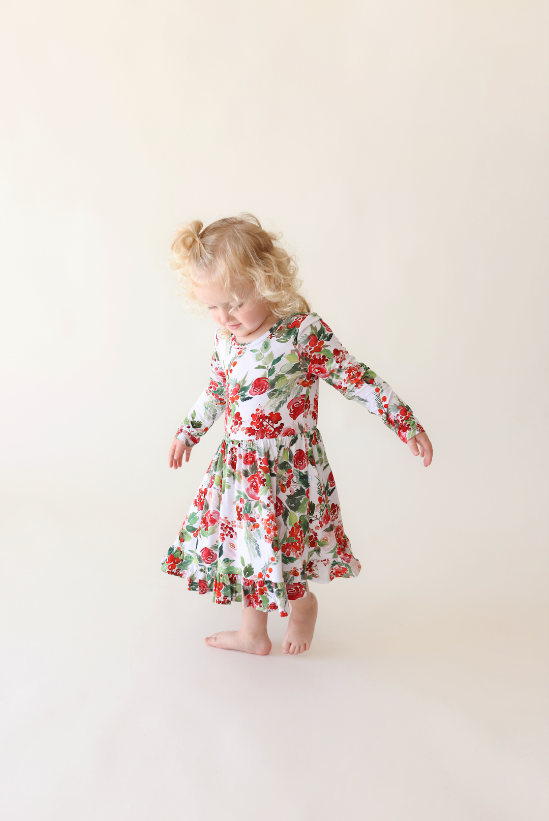 Beatrix - Long Sleeve Ruffled Twirl Dress