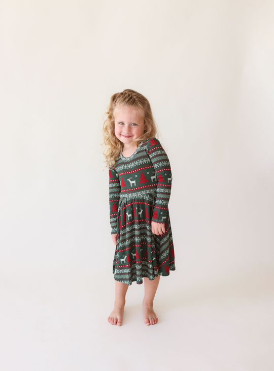 Holiday Fair Isle - Twirl Dress