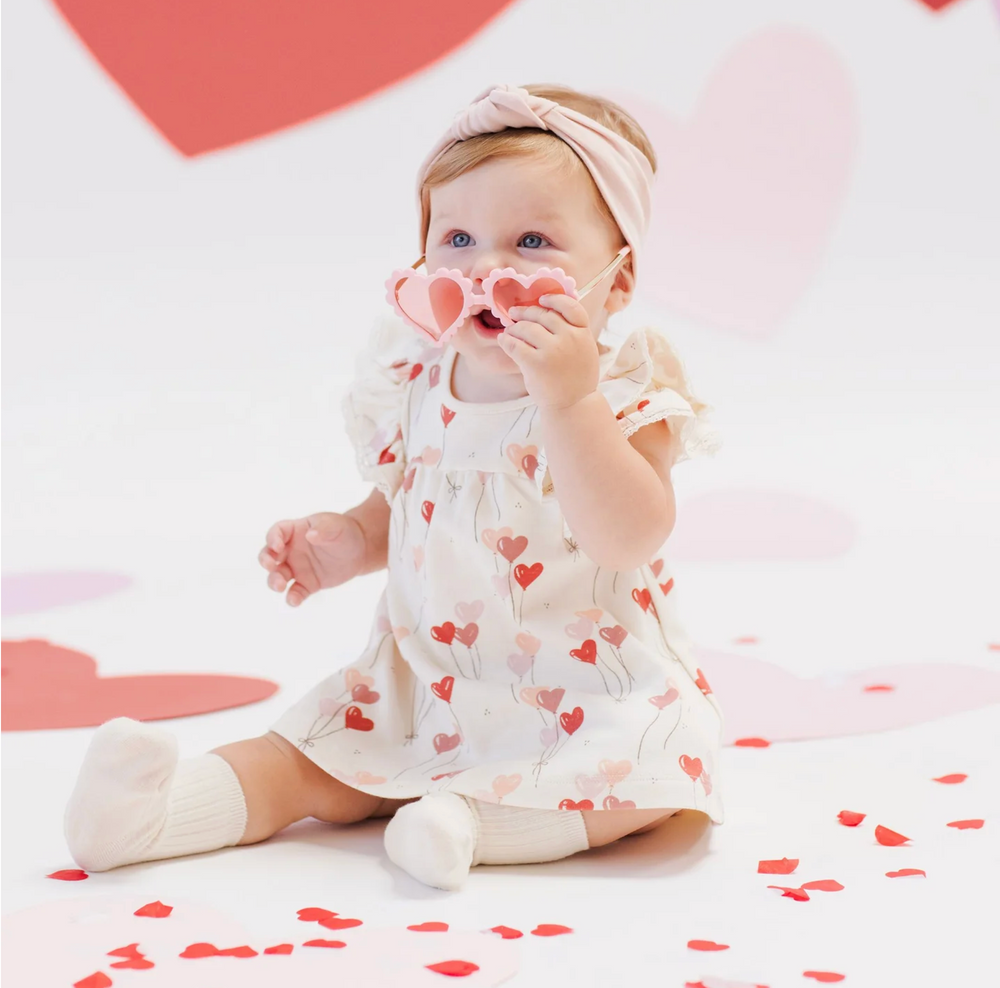 FLUTTER DRESS || HEART BALLOONS