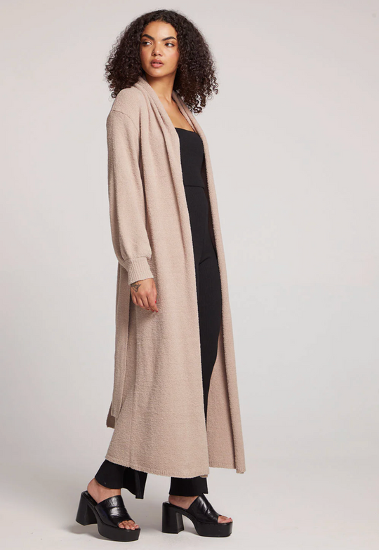 Eveee Toasted Coconut Maxi Cardigan