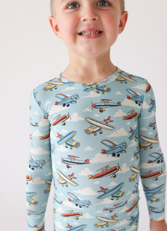 Posh Peanut - Posh Planes Classic Pajama Set