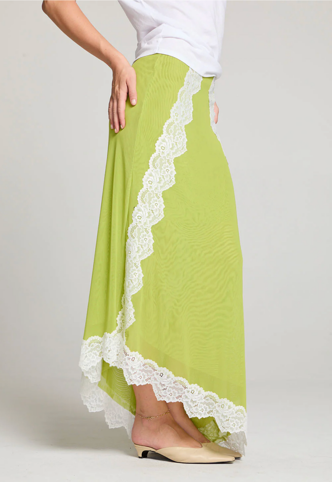 Demi Chartreuse Maxi Skirt