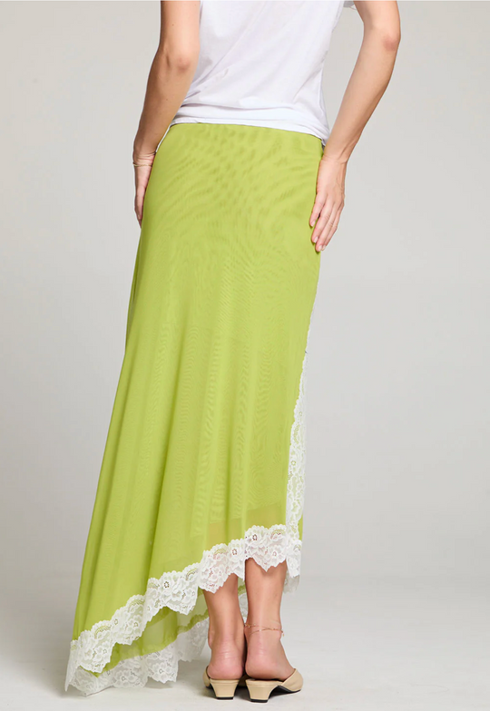 Demi Chartreuse Maxi Skirt