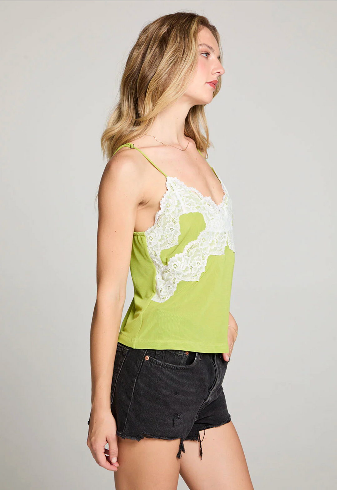 Julia Chartreuse Green Tank Top