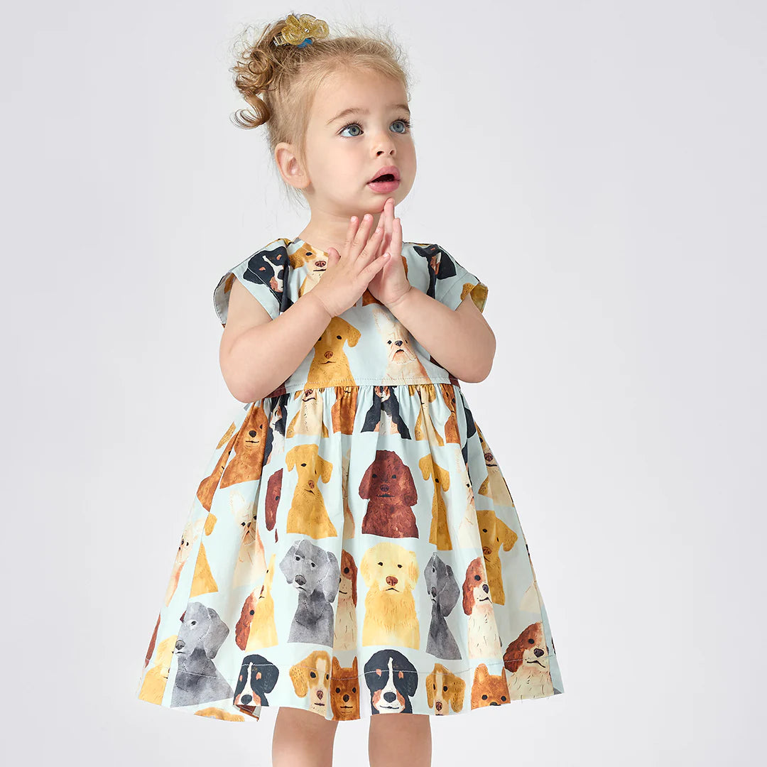 Pink Chicken - Watercolor Dogs Adaline Dress Set