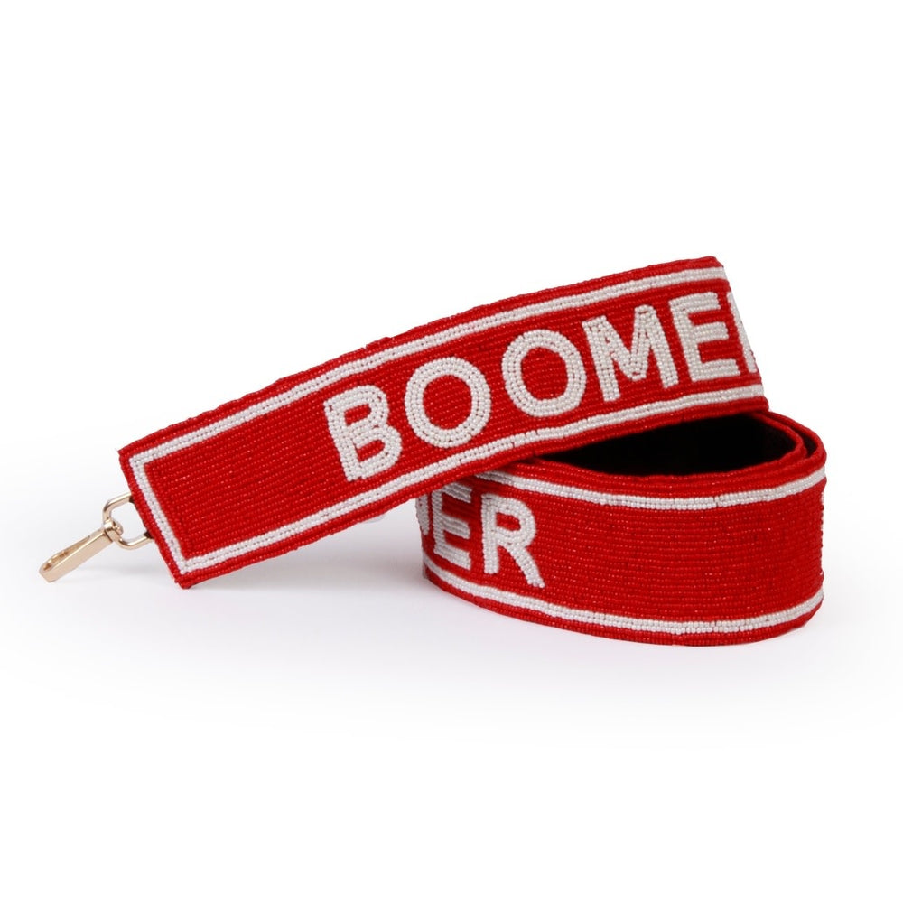 Oklahoma Boomer Sooner Beaded Purse Strap