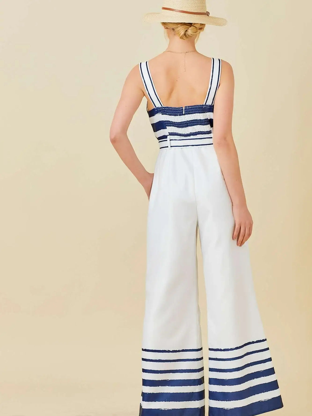 Stripe Bottom Wide Fit Jumpsuit