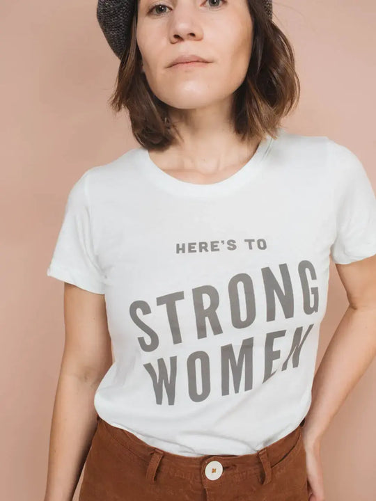 Here's To Strong Women Fitted Crewneck