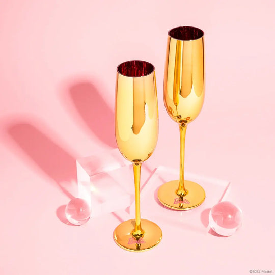 Barbie X Dragon Glassware Dreamhouse  Champagne Flutes