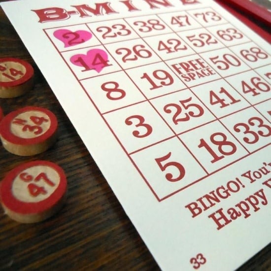 Vintage Valentine Bingo Card