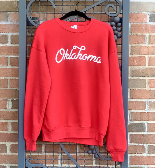 Puffy Oklahoma Script Sweatshirt