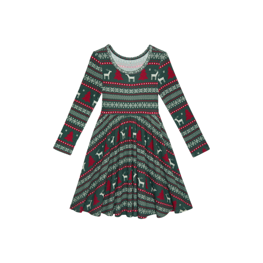 Holiday Fair Isle - Twirl Dress