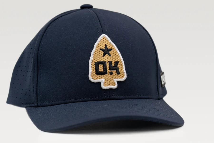 The Okie Brand Pierce Performance Navy Flat Bill Hat