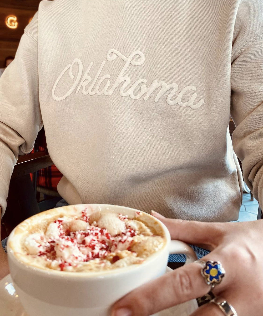 Puffy Oklahoma Script Sweatshirt