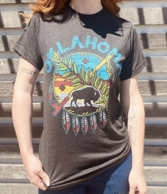 Oklahoma Sunset Shield Tshirt