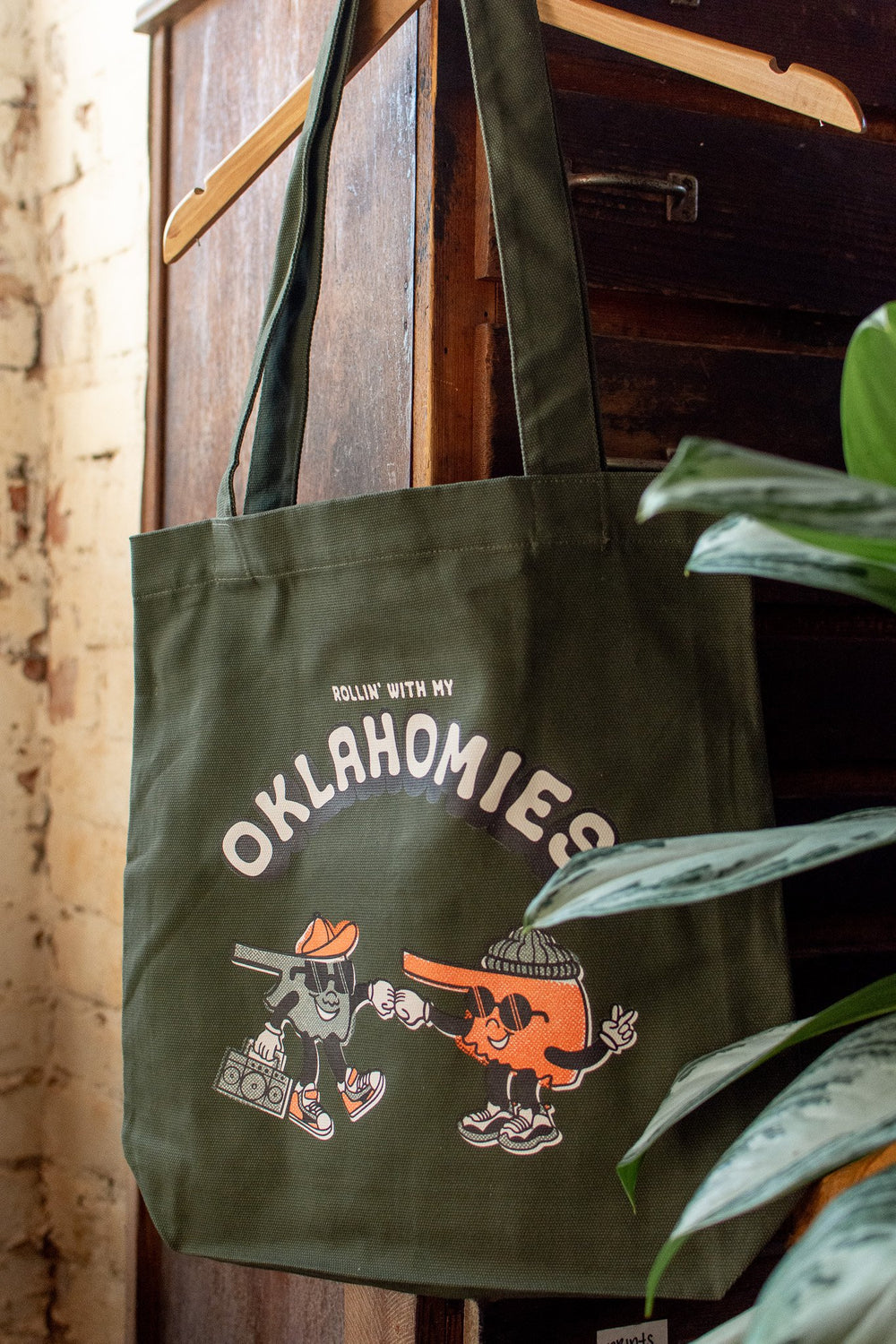 Oklahomies Tote Bag Army Green