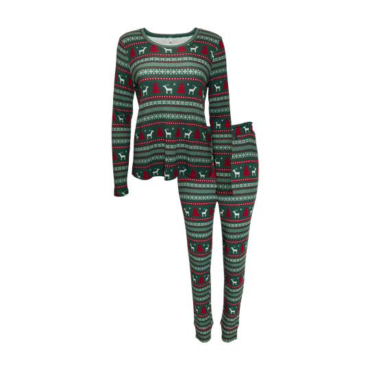 Holiday Fair Isle - Women's Top and Jogger Set