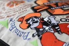 Oklahoma State University Hand Embroidered Pillow