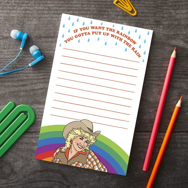 Cowgirl Rainbow Notepad