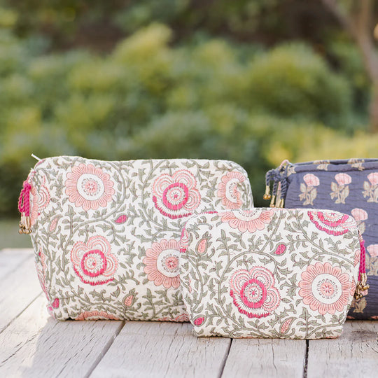 Pink Lisbon Quilted Pouch