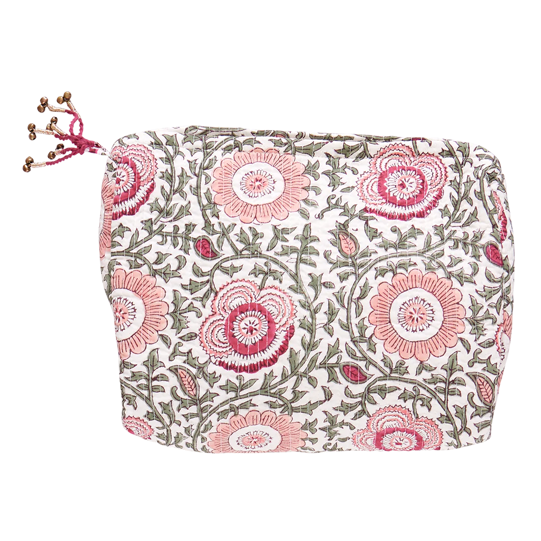 Pink Lisbon Quilted Pouch