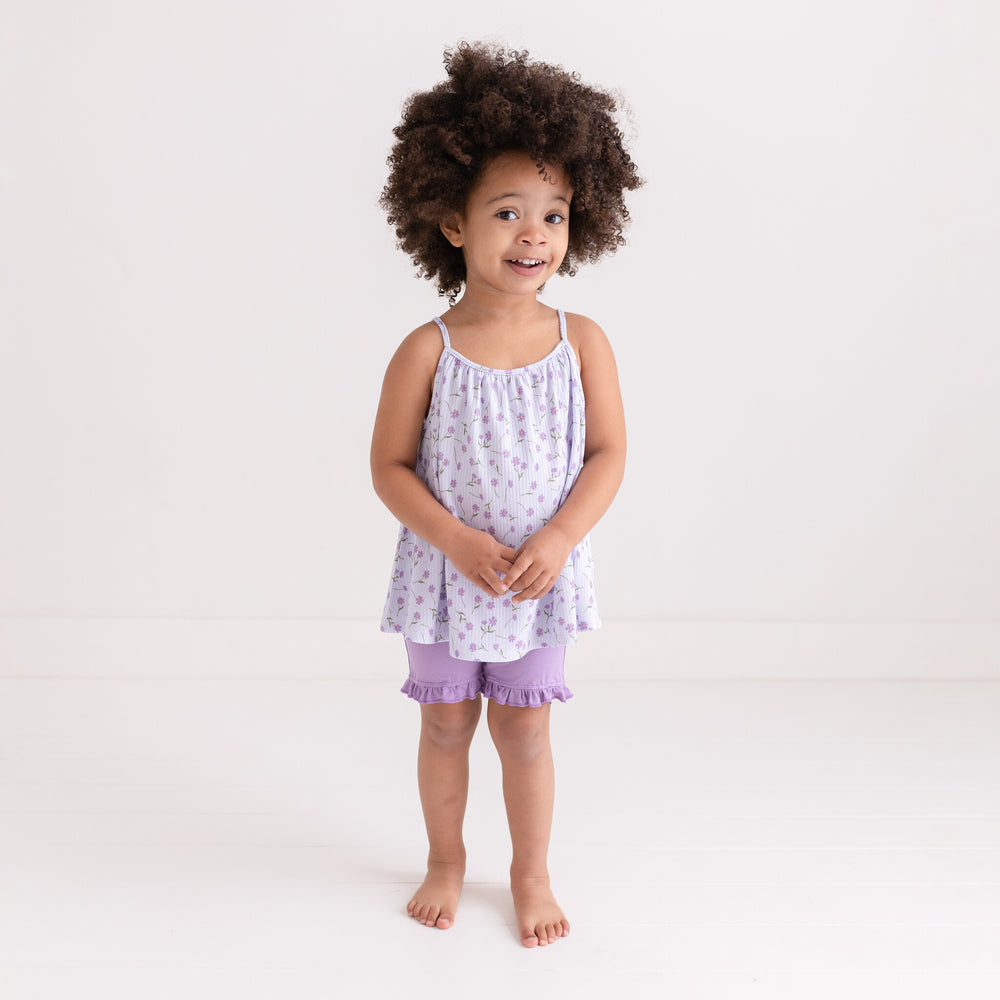 Jeanette - Spaghetti Top & Ruffled Short Set