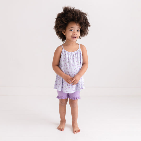 Jeanette - Spaghetti Top & Ruffled Short Set